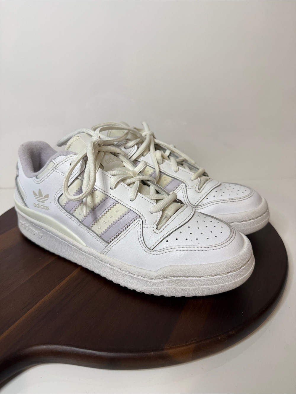 Adidas Originals Forum Low Sneakers White Silver Dawn| Women’s 7 Unisex 5.5 EUC